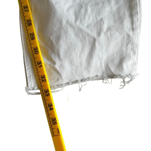 Zara Women’s The New Daddy Jeans Raw Hem Straight Leg White Size 6 - Picture 13 of 13